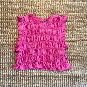 Zara cropped ruffle tank